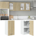 Schrankmoebel Hangeschrank Wandschrank Kuchenzeile Sideboard Geraumiger eiche