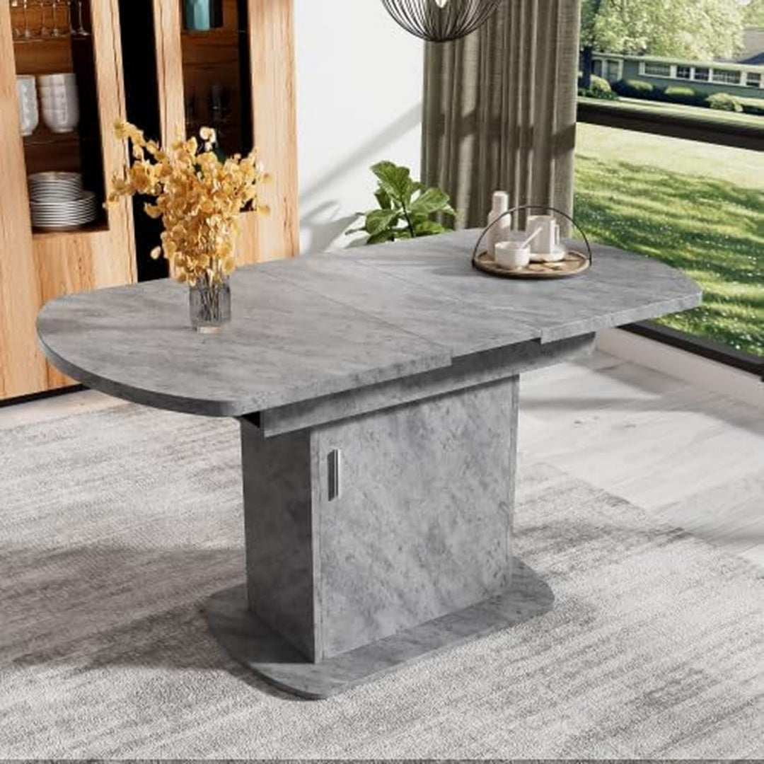 Wohnraumtisch mit Stauraum mit Metallgestell grau