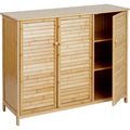 Kommode mit Tueren 97 x 34 x 81 cm braun