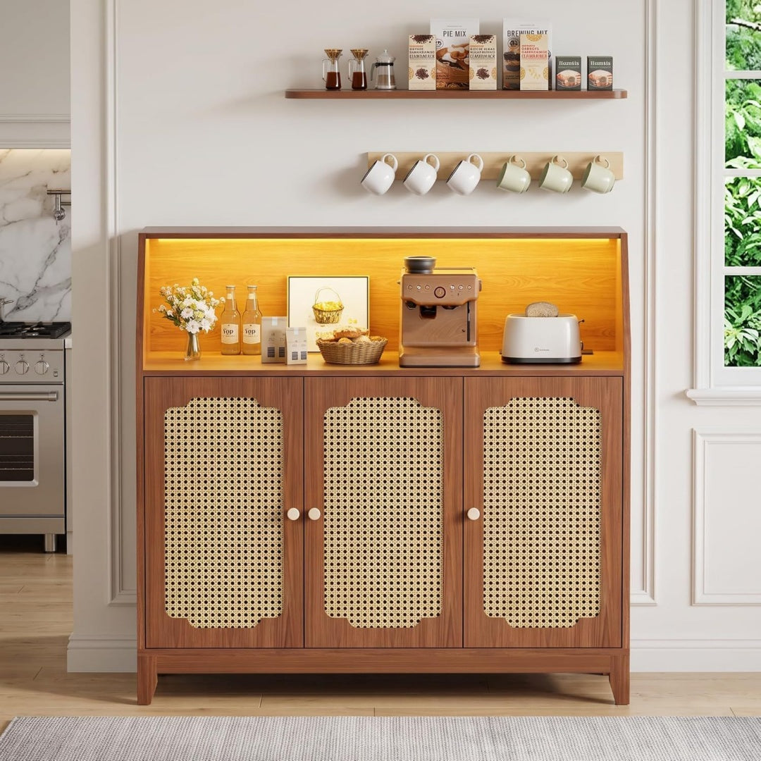 Buffets mit Tueren 100 x 35 x 95 cm natur