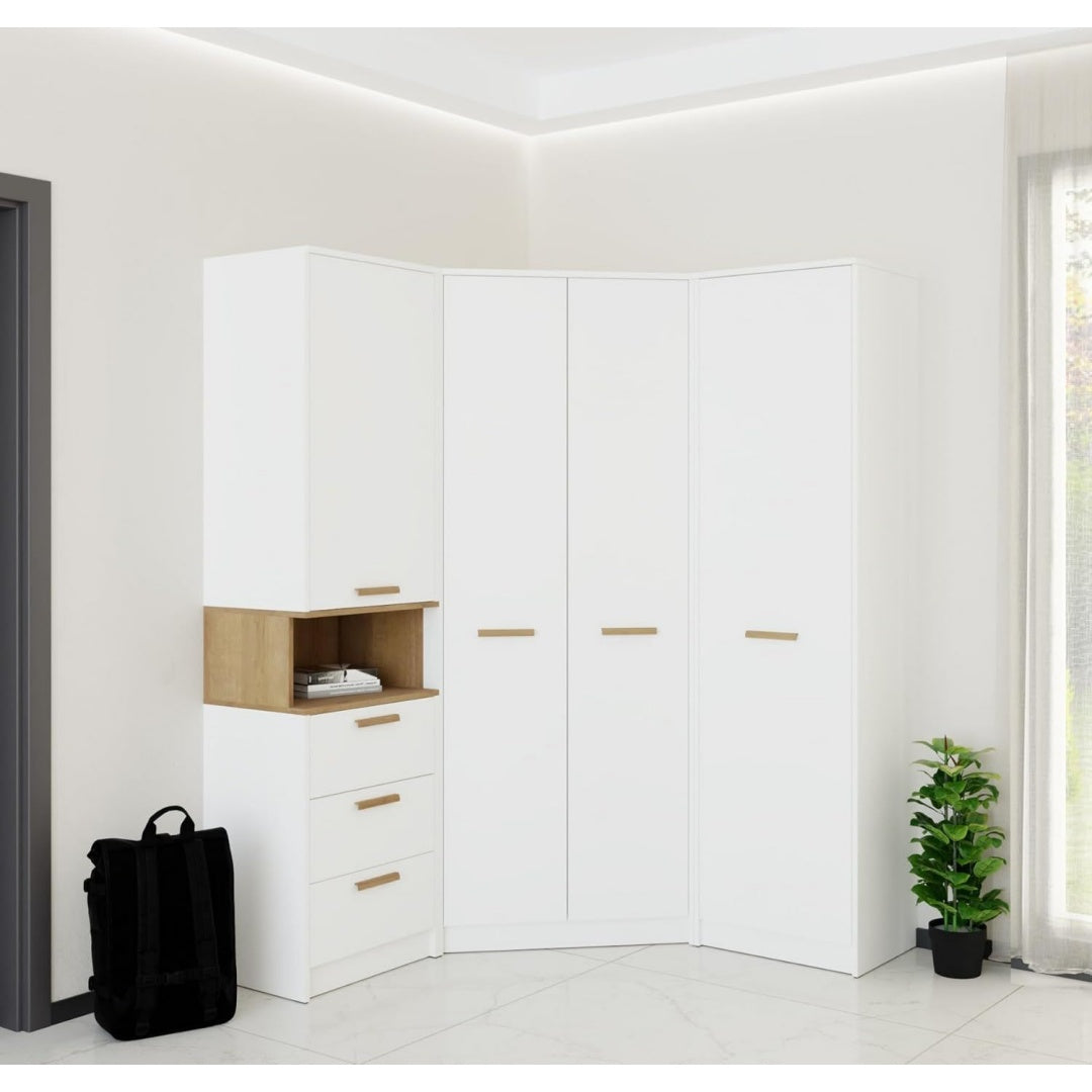 Aufbewahrungsschrank mit Schubladen modular eiche