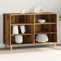 Kommode Sideboard Altholz-Optik Holzwerkstoff stabilen Eukalyptusholz-Beinen, natur