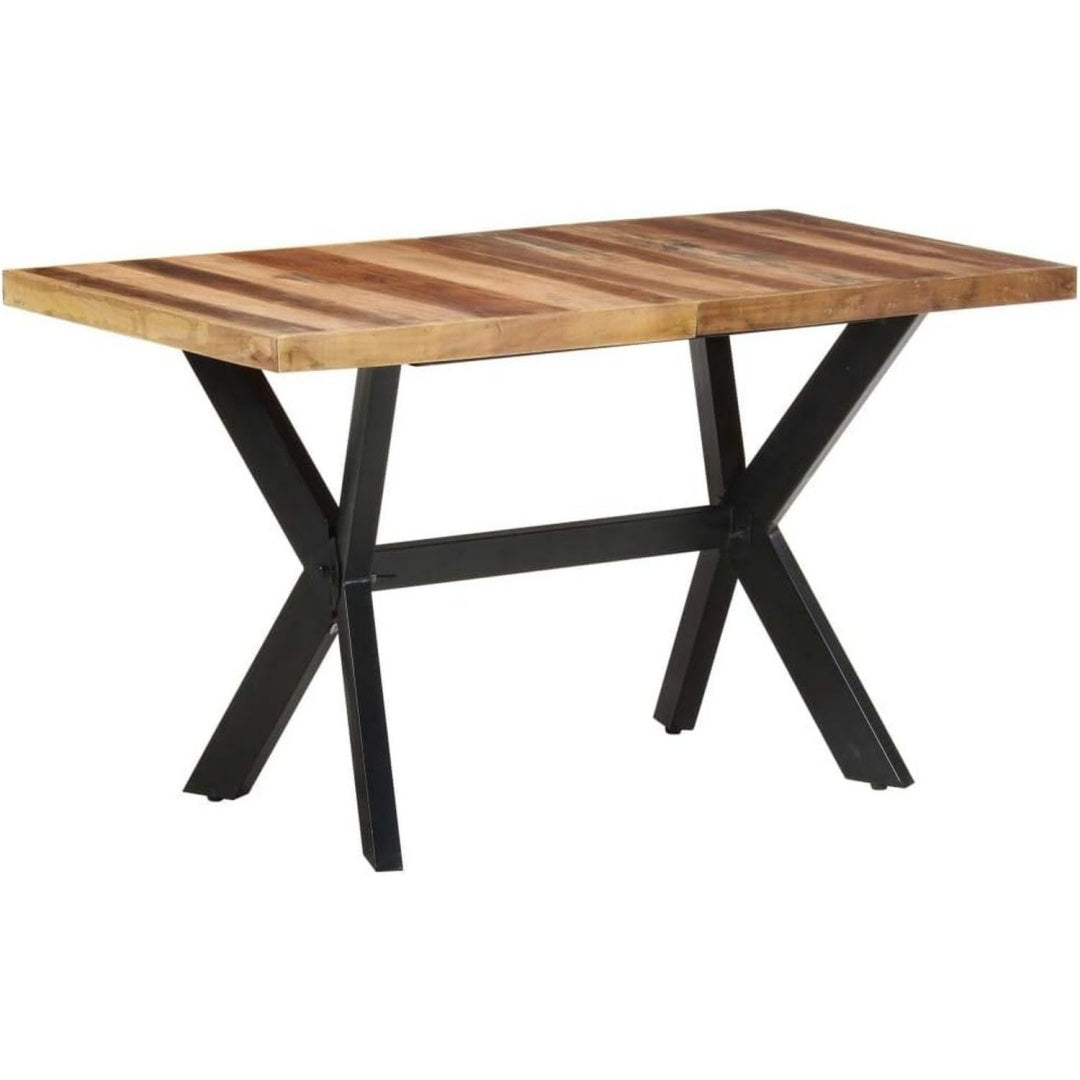Wohnraumtisch natur aus Massivholz im Industrial Stil