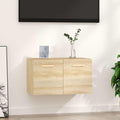 Stauraumschrank mit Tueren 36,5 x 60 x 35 cm eiche