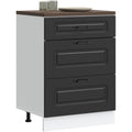 Aufbewahrungsschrank mit Schubladen 60 x 46 x 81,5 cm schwarz