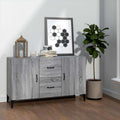 Aufbewahrungskommode Sideboard Grau Sonoma Holzwerkstoff Turen Schubladen Wohnzimmer Flur grau