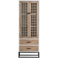 Stauraumschrank mit Schubladen 60X40X167cm natur