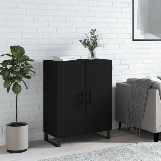 Schrankmoebel mit Stauraum mit Metallgestell schwarz