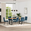 Wohnstuhl mit Tueren mit Metallgestell blau