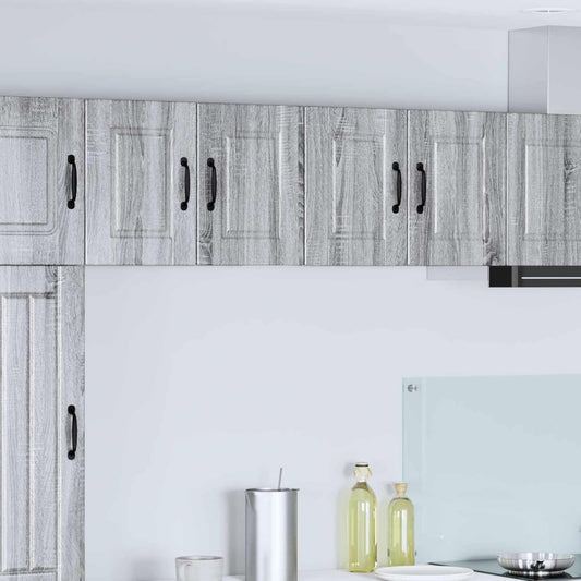 Stauraumschrank Wandschrank Porto Stuck Graues Sonoma natur