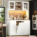 Stauraumschrank Kuchenschrank Arbeitsplatte, Mullfach, Kuchenbuffet Buffetschrank schwarz